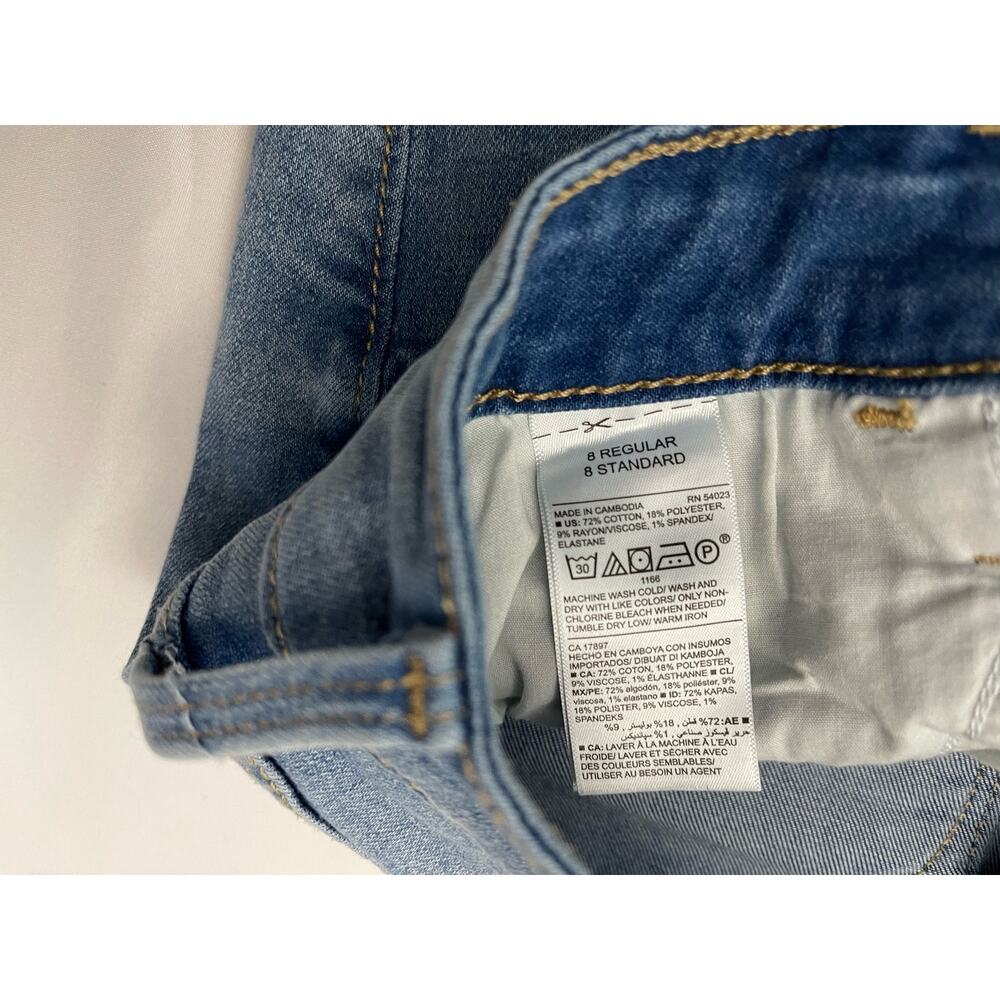 Old Navy Rockstar Mid Rise Distressed Light Wash Skinny Jeans Size 8 Regular - Picture 7 of 11